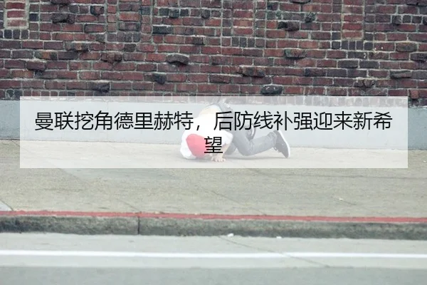 曼联挖角德里赫特，后防线补强迎来新希望